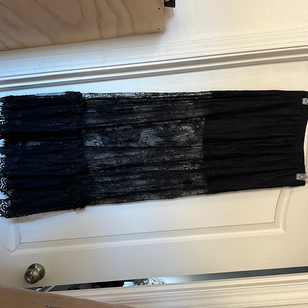 Widow Midnight Meal Lace Maxi Skirt